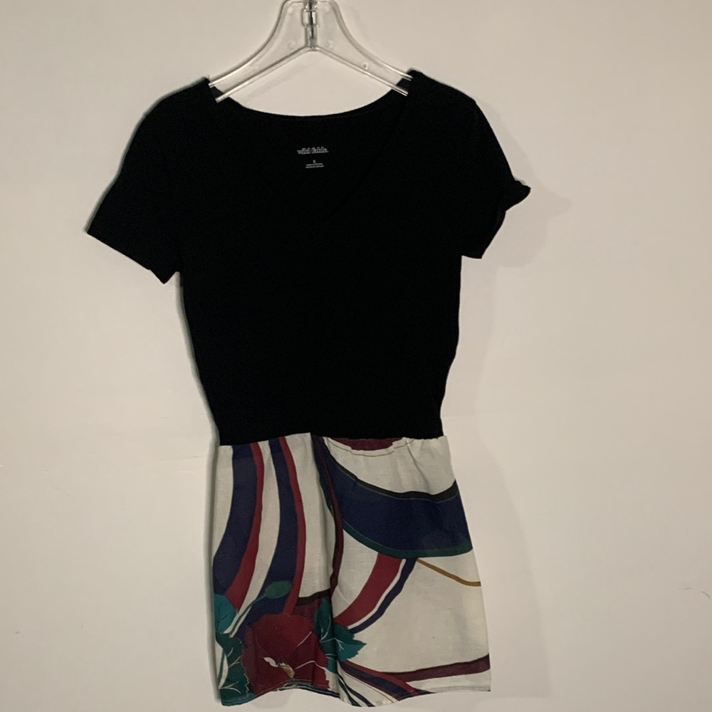 Wild Fable Black and Multicolor Kids Dress